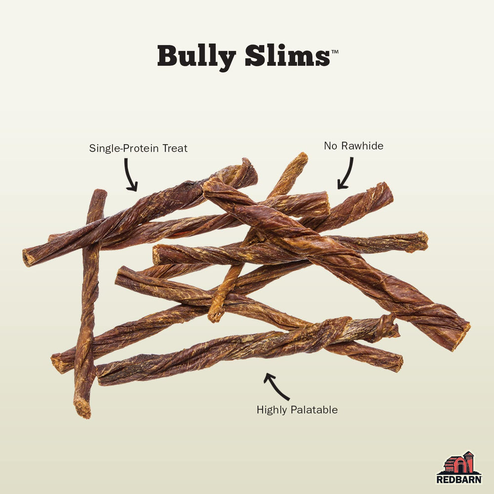 Redbarn Bully Slims puffed texture offers a gentle chew for light chewers.