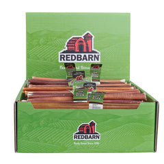 Redbarn bully sticks 12inch for extended chews and canine entertainment.
