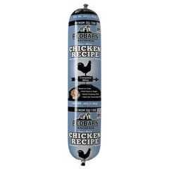 Redbarn Chicken Recipe Rolled Food bottle image highlighting shelf-stable, high-protein nutrition for dogs.