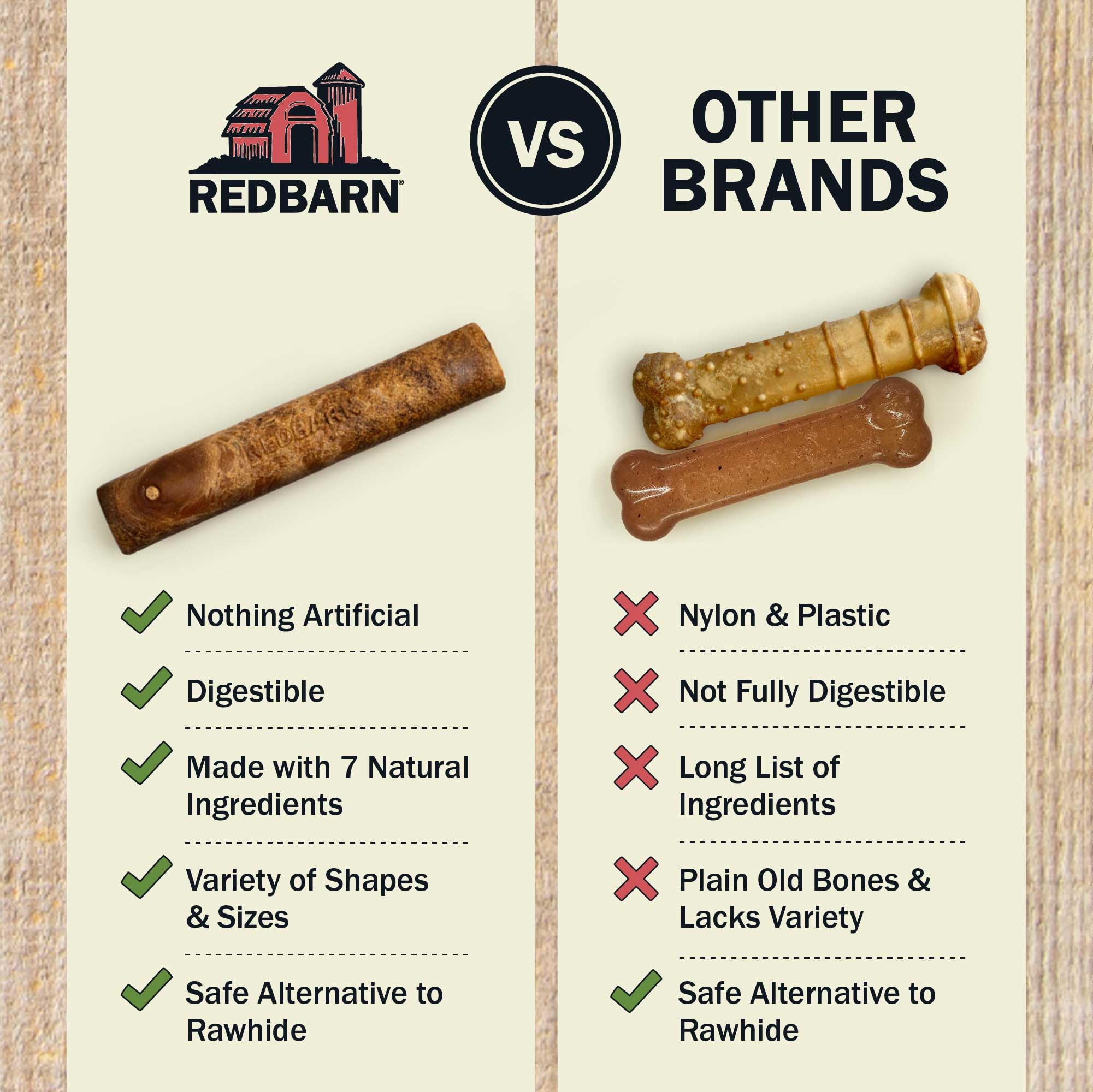 Redbarn Dur-A-Bulls pack of five medium sticks for everyday chews.