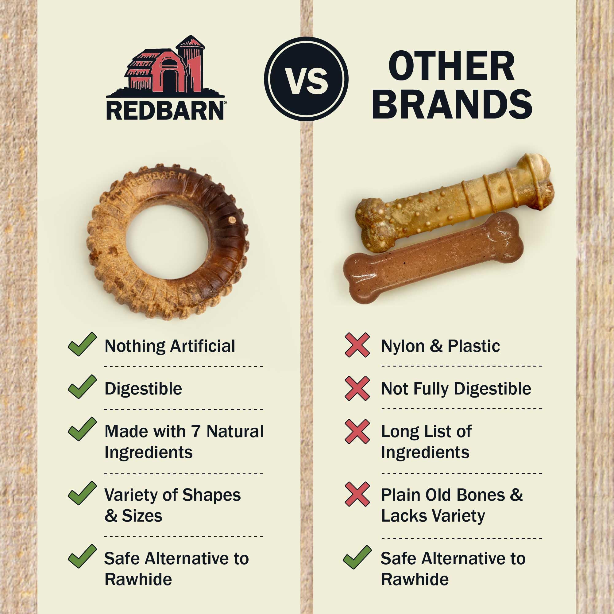 No artificial ingredients or plastic in Redbarn Dur-a-Bulls treats
