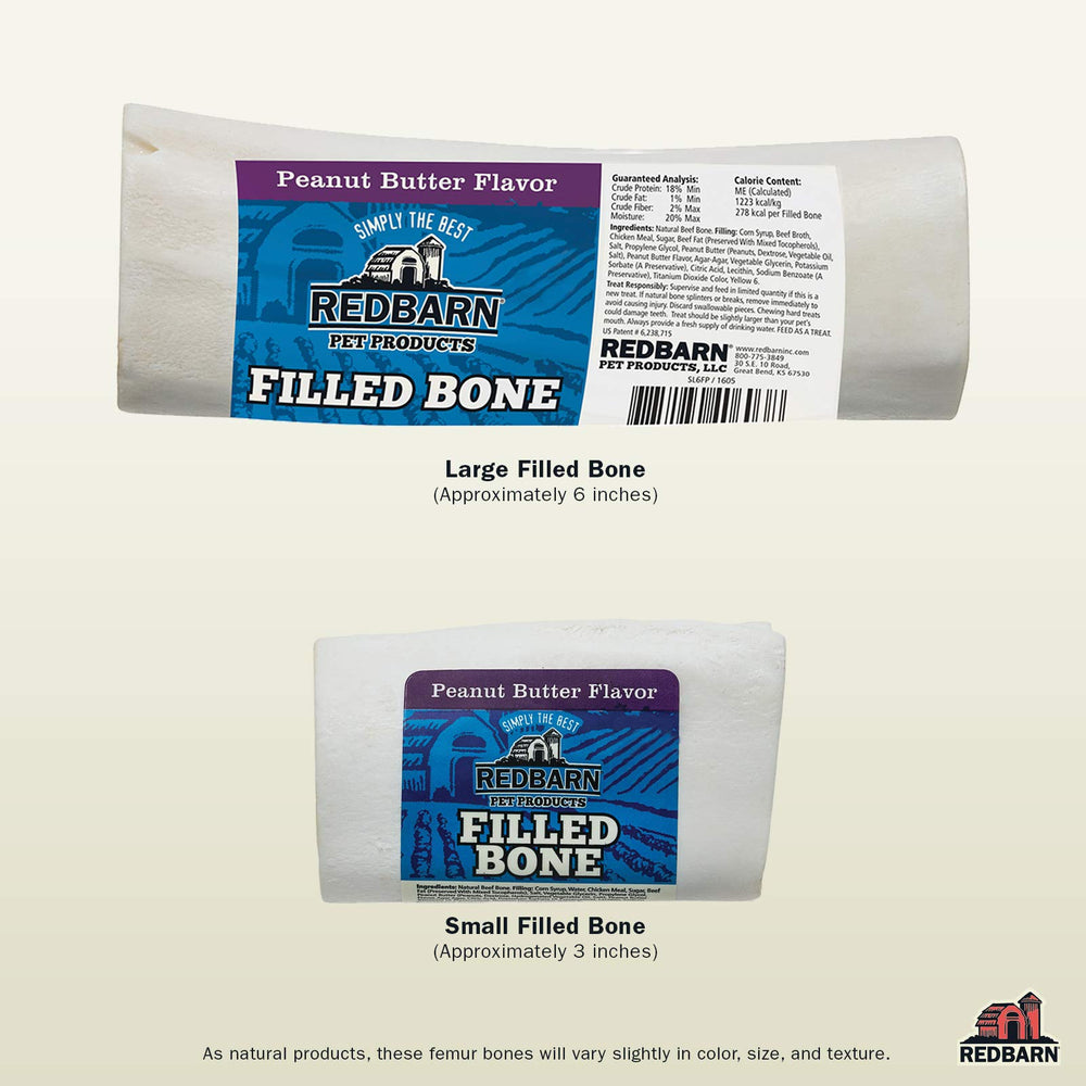 Redbarn Filled Dog Bones long-lasting chew keeps dogs engaged.