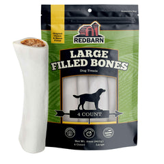Redbarn Large Filled Bone Cheese Bacon closeup for durable power chewing