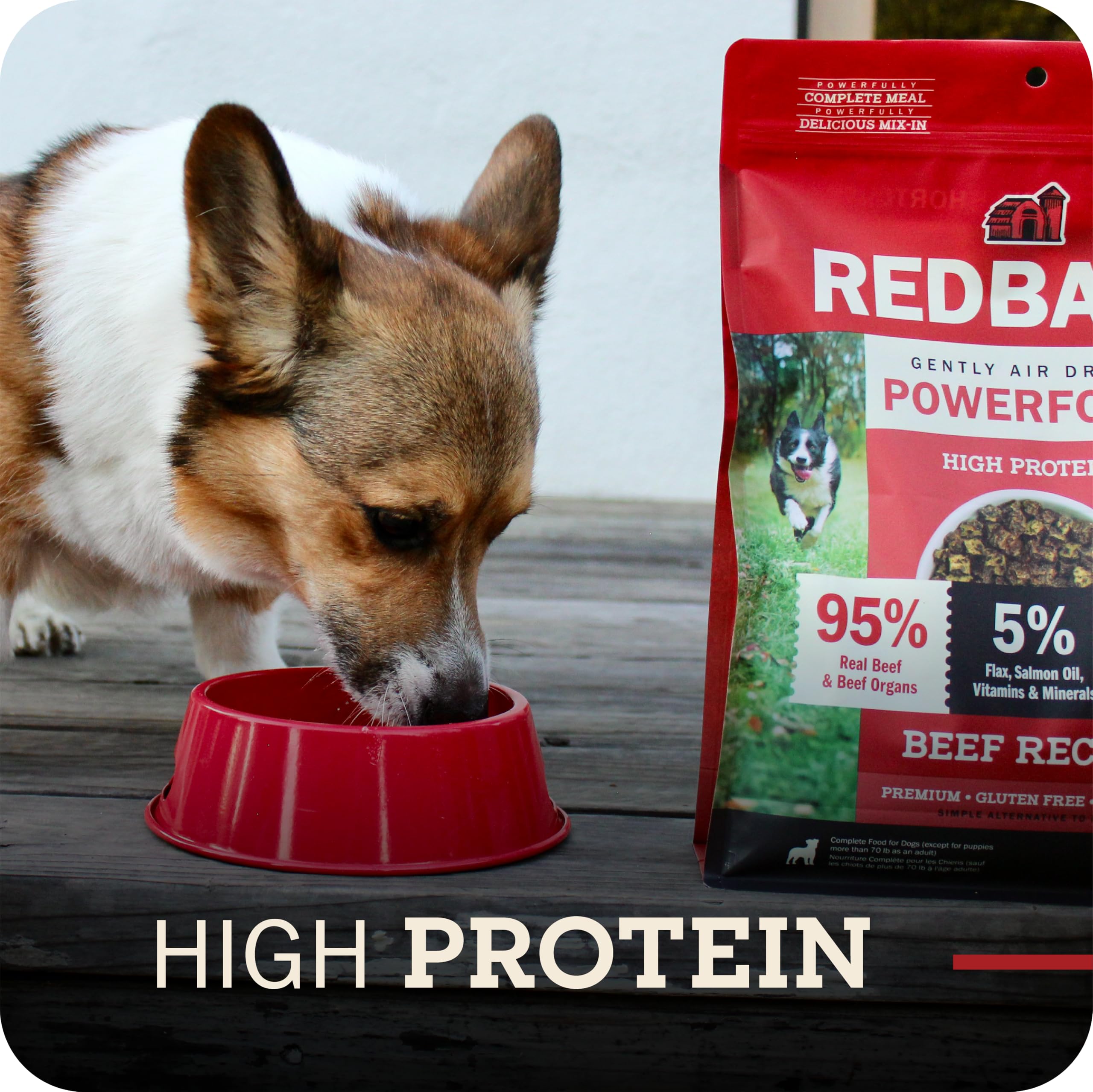 Non-GMO, grain-free, poultry-free badge on the package.