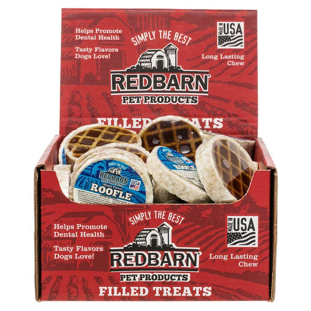 Redbarn Roofle Premium Dog Treats ingredients label with clear information