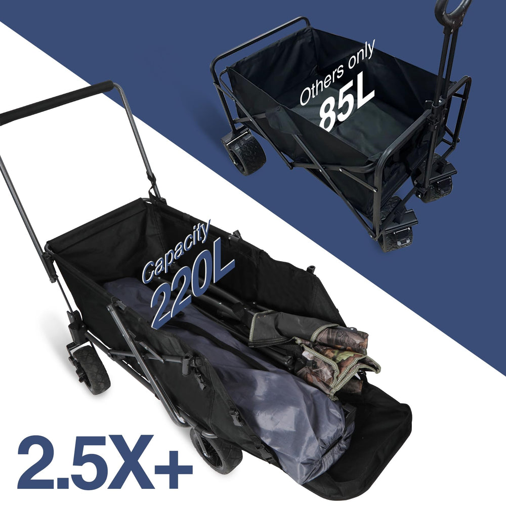 REDCAMP folded-dog-wagon storage demonstrates compact size for car trunk fit.