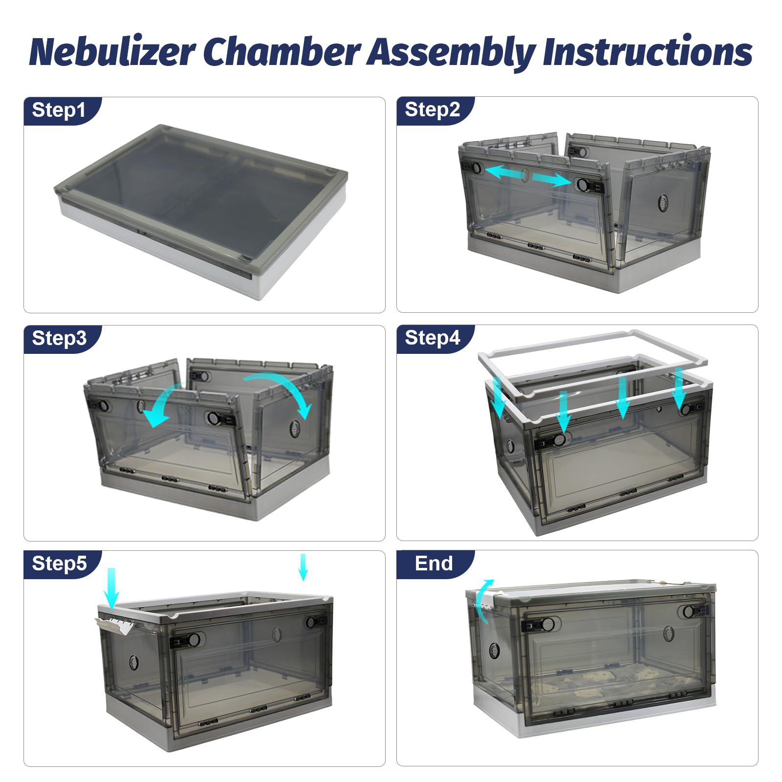 REDDODOU 55L Plastic Box stands sturdy and dust-resistant.