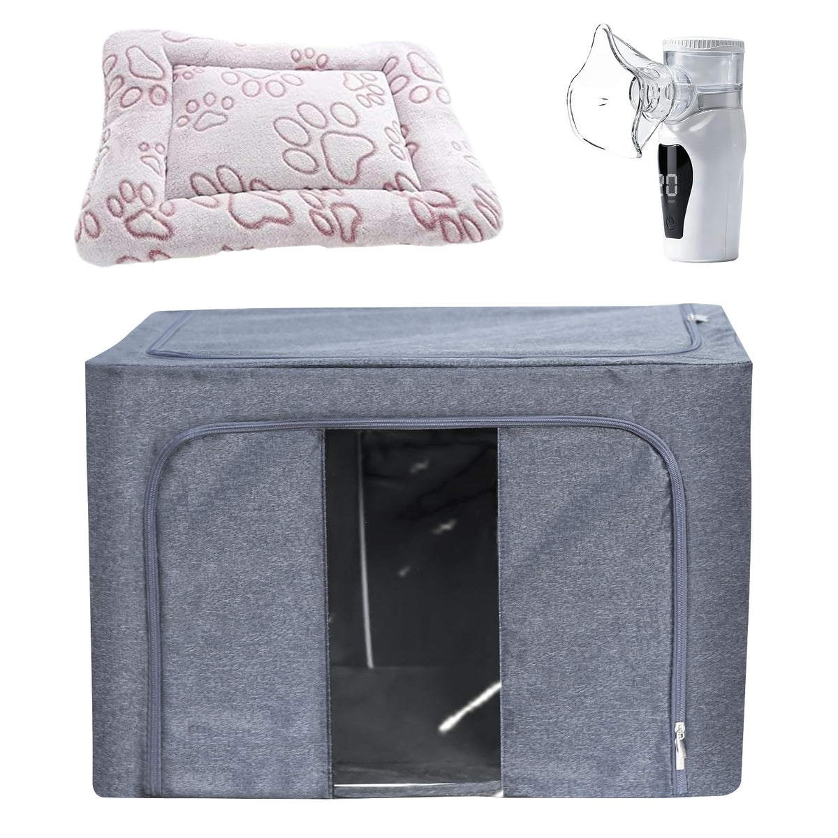 REDDOUDOU Pet Oxygen Chamber 100L offers roomy space for small pets.