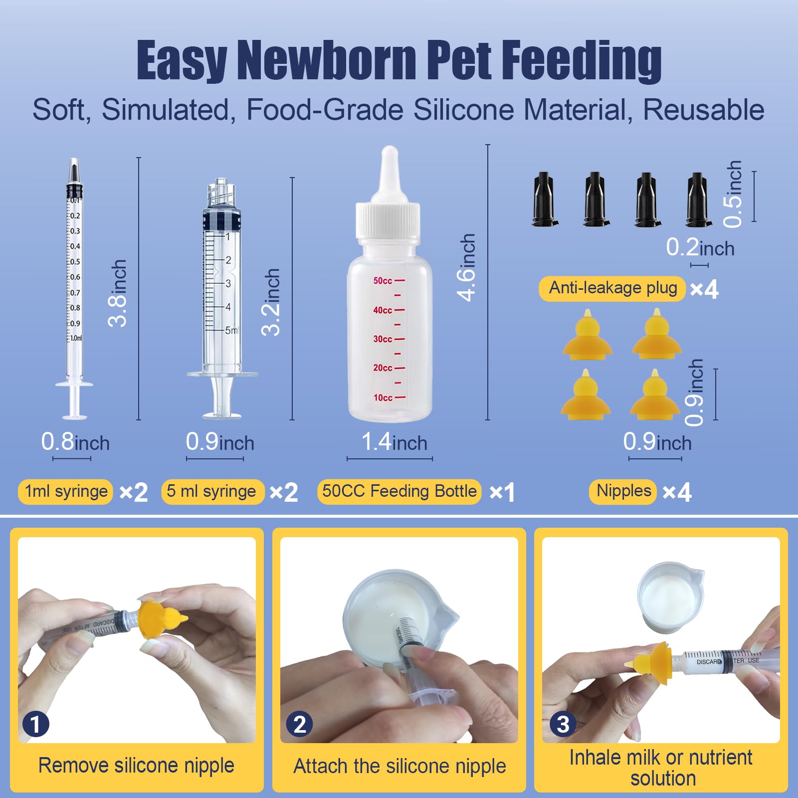 REDDODOU whelping kit mini nipples for newborn comfort and feeding.