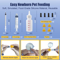REDDODOU whelping kit mini nipples for newborn comfort and feeding.