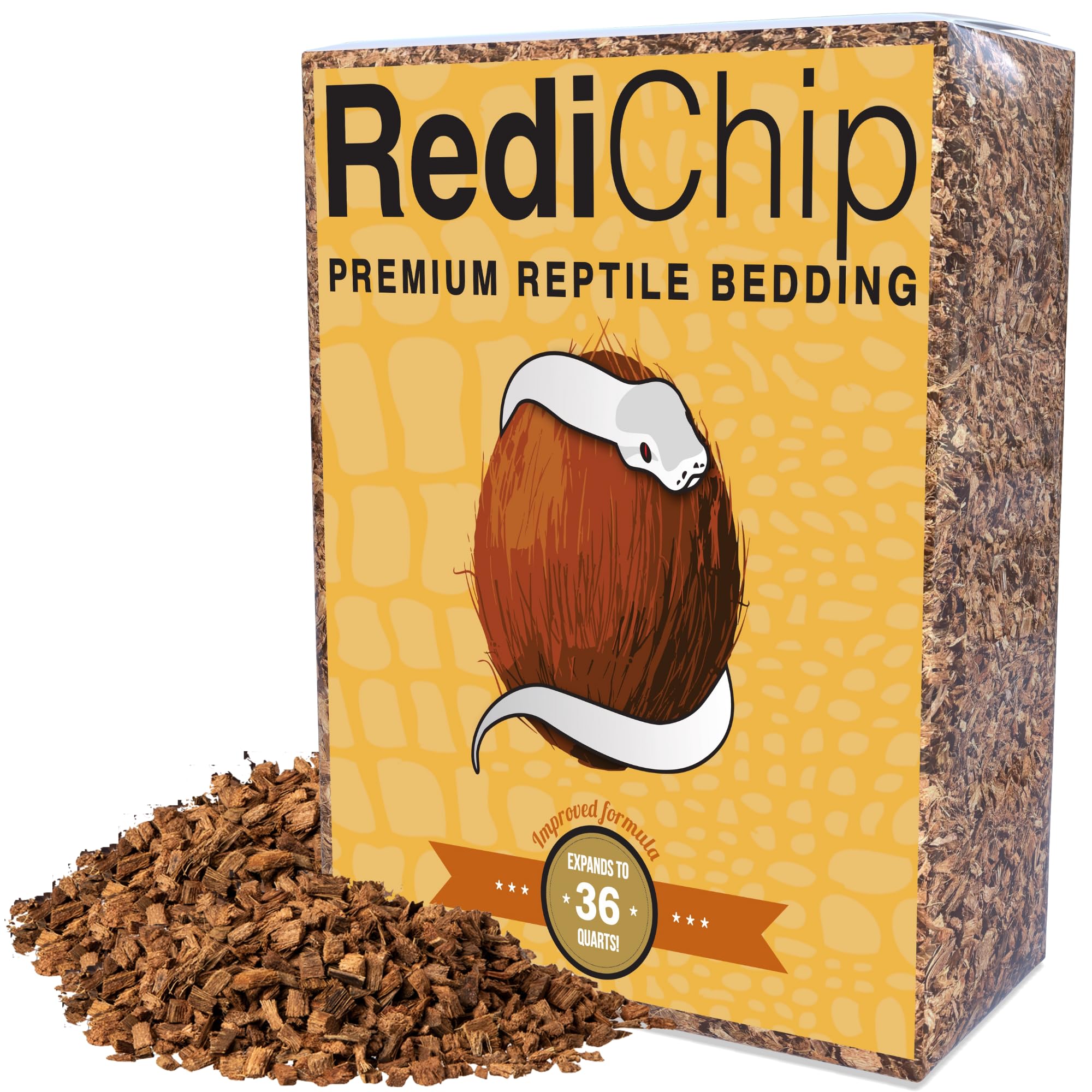 RediChip Premium coconut substrate medium chips ready for arid reptile habitats