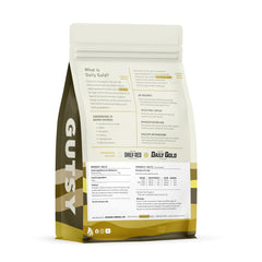 REDMOND Daily Gold pour-spout image highlighting easy mixing into feed.