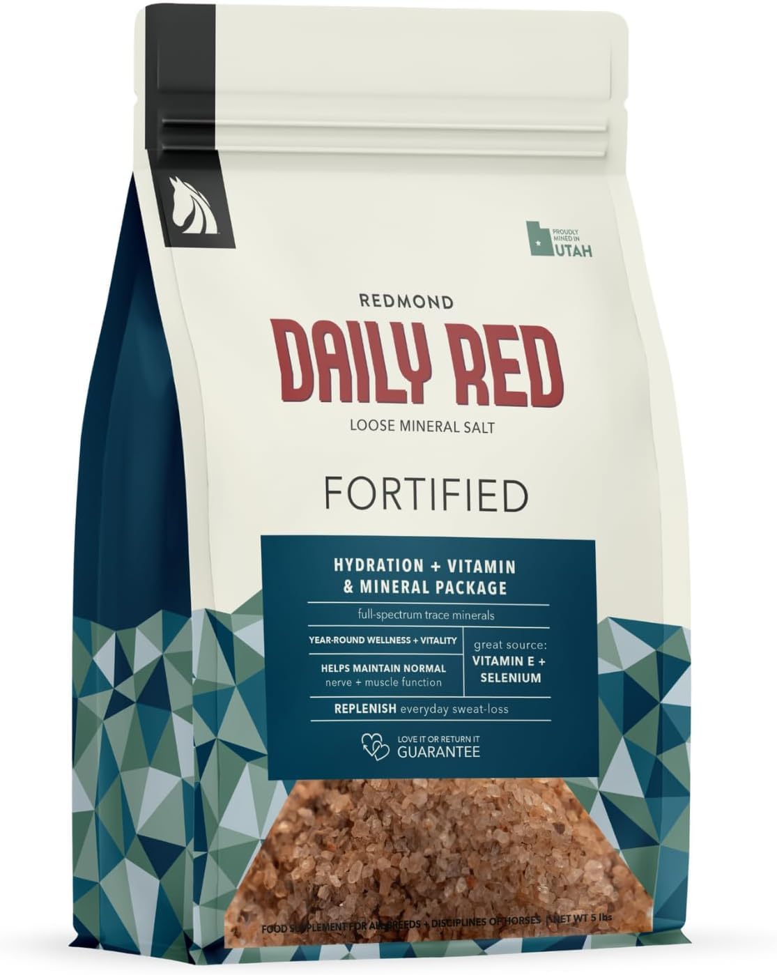 Redmond Daily Red bottle front view, balanced minerals for hydration during workouts