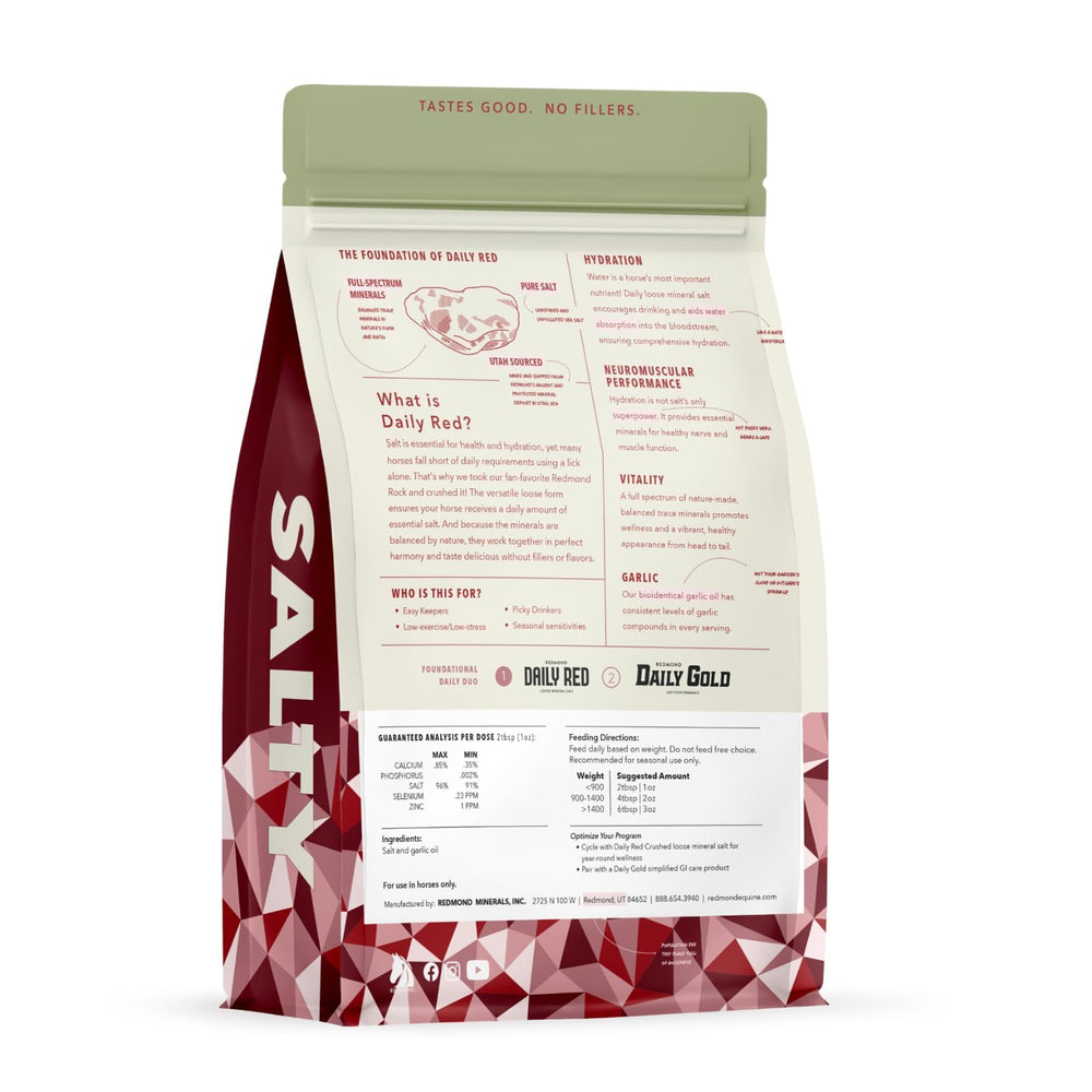 REDMOND Daily Red Crushed loose form being poured for easy supplementation.