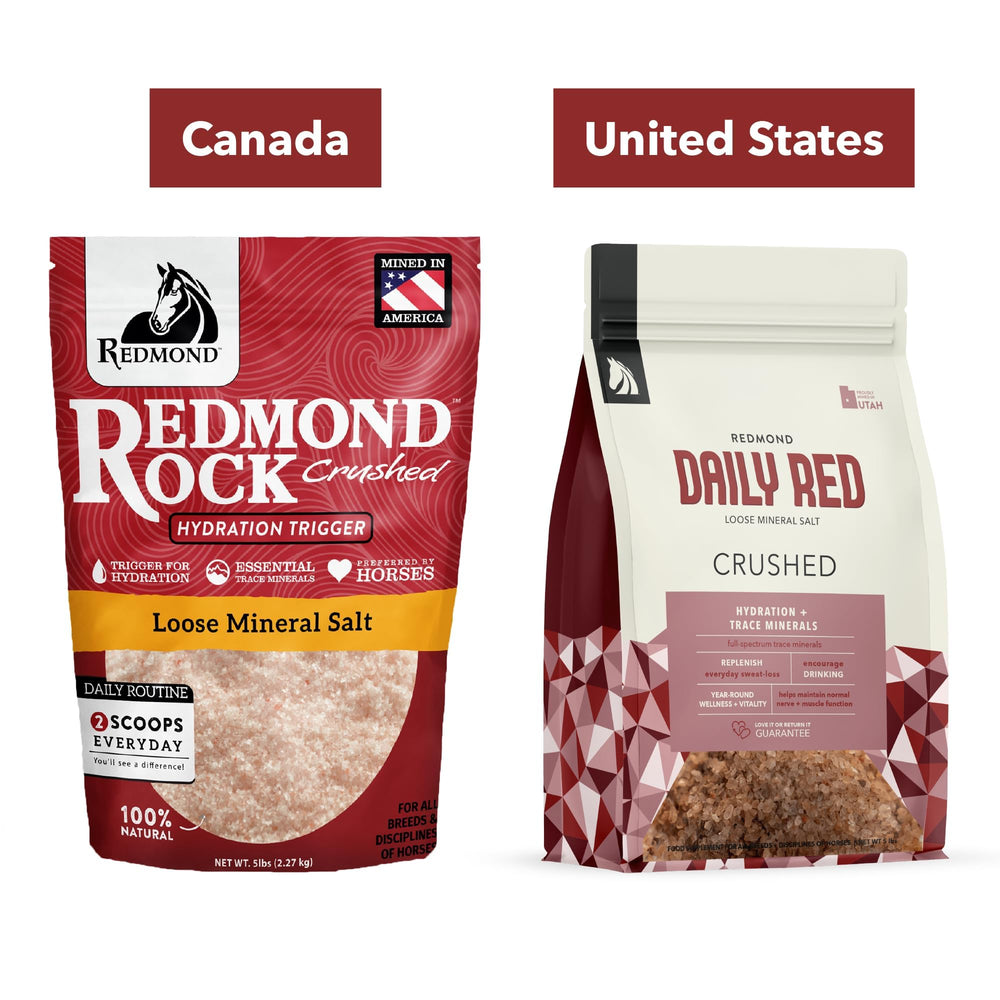 Redmond Daily Red Crushed minerals have appealing taste in feed.