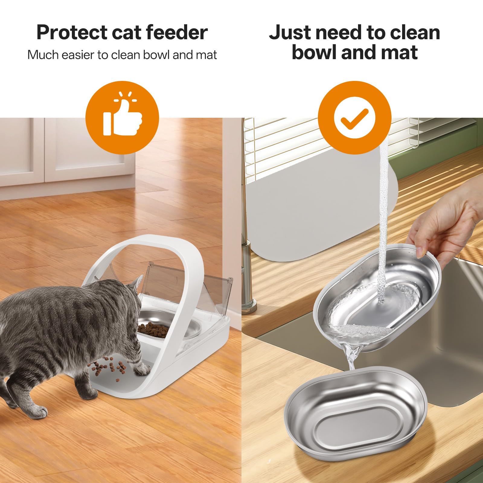 Redoso sealing-ring design reduces spills and keeps pet meals fresher.