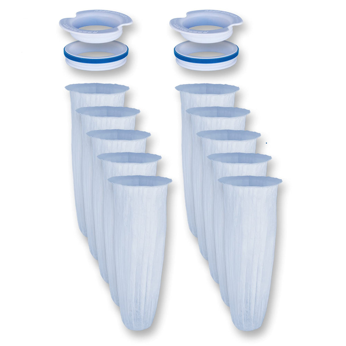 Reef Diaper balance bottle pour demonstrates quick filter sock replacement for clean water
