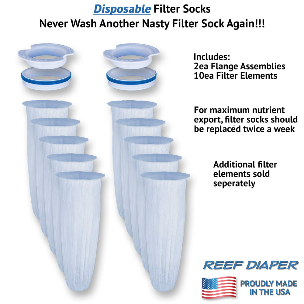 Reef Diaper pleated filter element highlights large filtration area