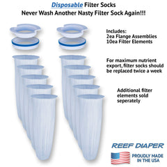 Reef Diaper pleated filter element highlights large filtration area