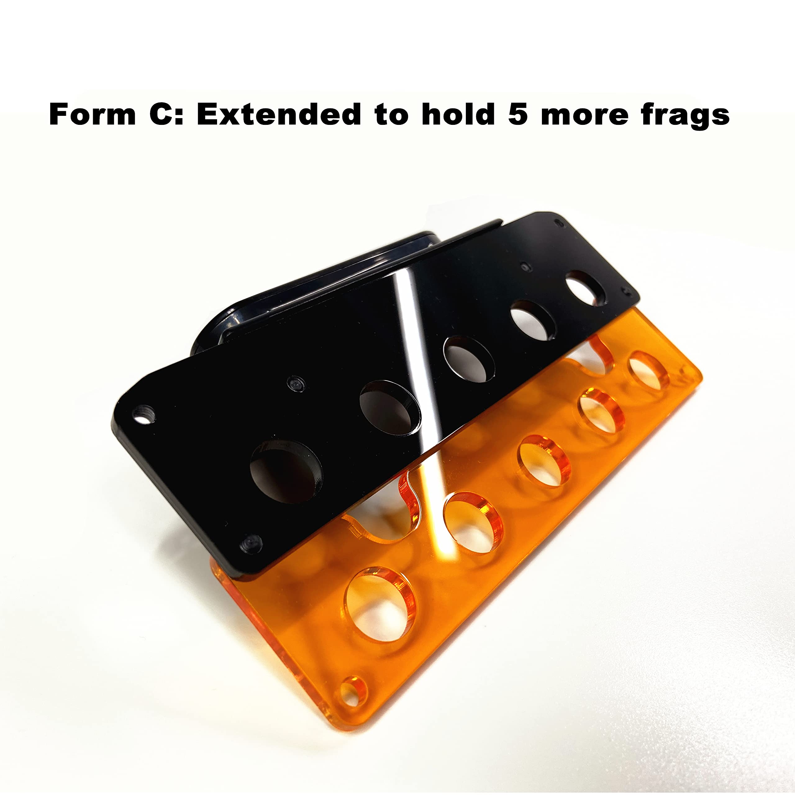 Reefing Art compact extendable frag rack with 6in extension fits tight spaces.