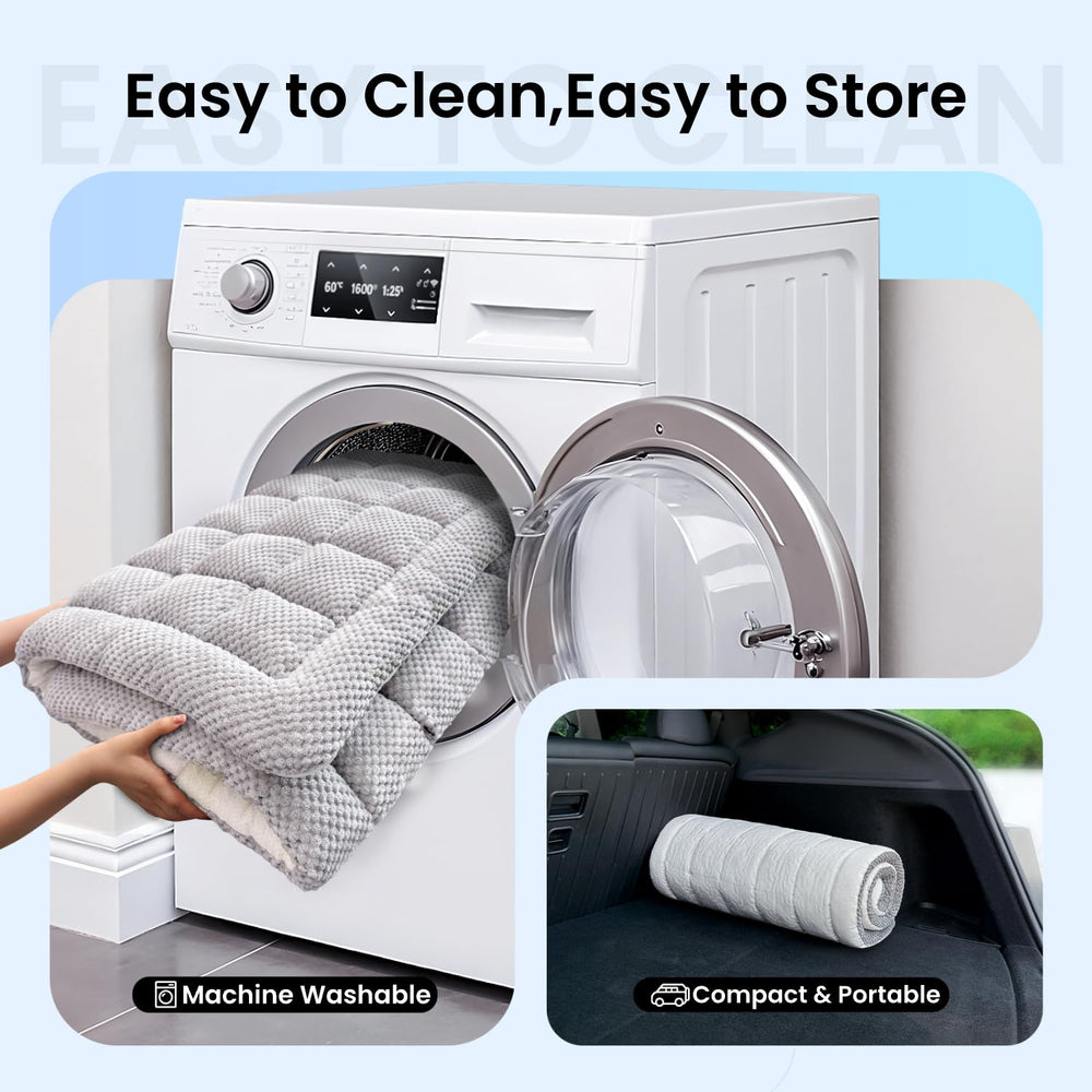 REEVAA dog bed lightweight and portable for car trips, camping, or home use.