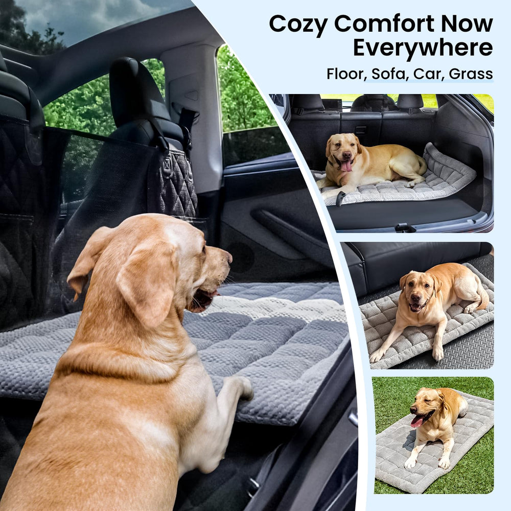 REEVAA dog bed machine washable design makes cleanup quick after adventures.