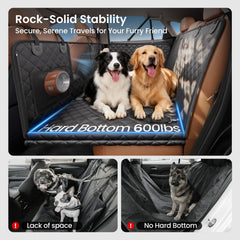 REEVAA dog car seat cover with cushion sponge for comfort
