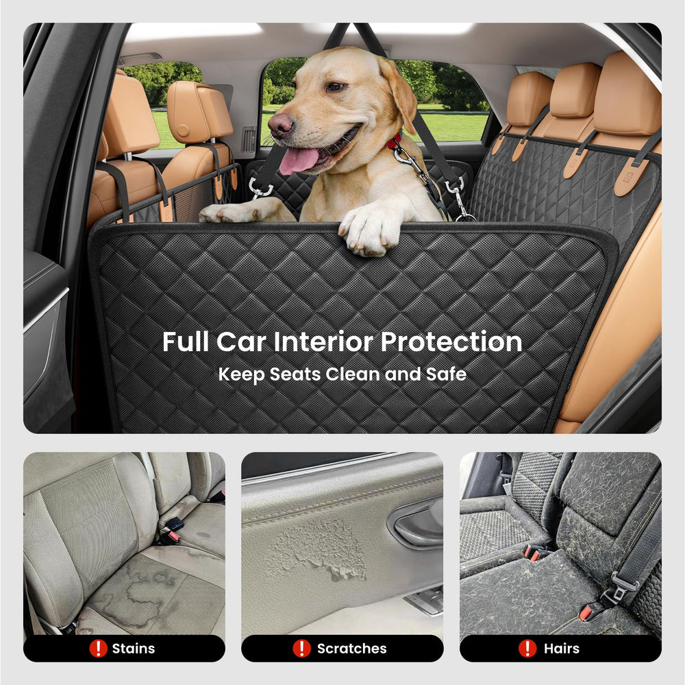 REEVAA dog car seat cover durable machine-washable materials for easy cleaning