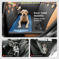 REEVAA dog car seat cover honeycomb hard bottom supports 450lbs
