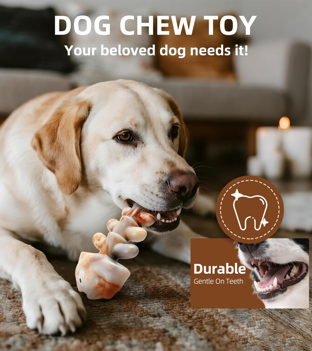 Reexsdfde fishbone design provides easy grip during chewing sessions.