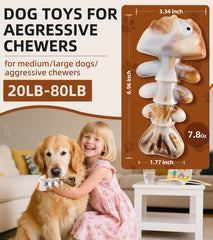 Reexsdfde nylon toy withstands vigorous chewing from medium to large dogs.