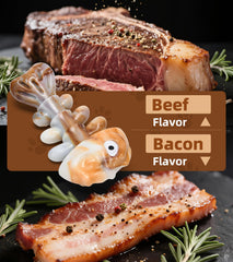Reexsdfde real beef flavor sparks licking and sustained interest.
