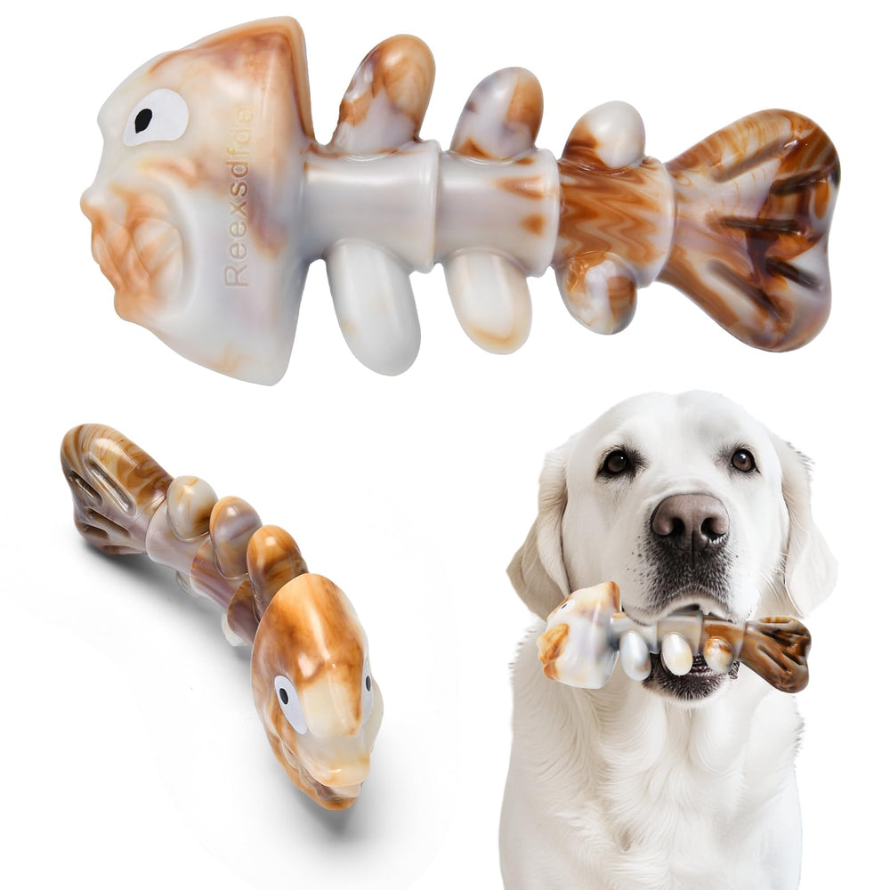 Reexsdfde tough dog toy featuring an indestructible beef bone aids durable chewing.