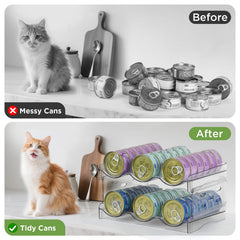 REFLYING raised-edge, anti-spill design helps keep cans organized and secure.