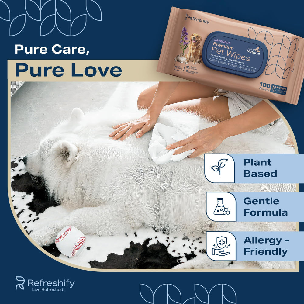 REFRESHIFY dog wipes bulk packaging ideal for busy homes.