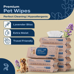 REFRESHIFY dog wipes for the butt area during grooming.