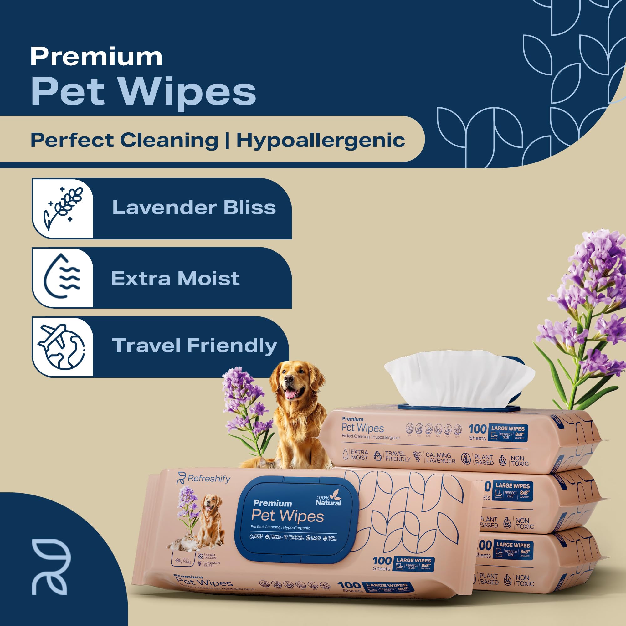 Refreshify wipes for face and body with odor control after park play.