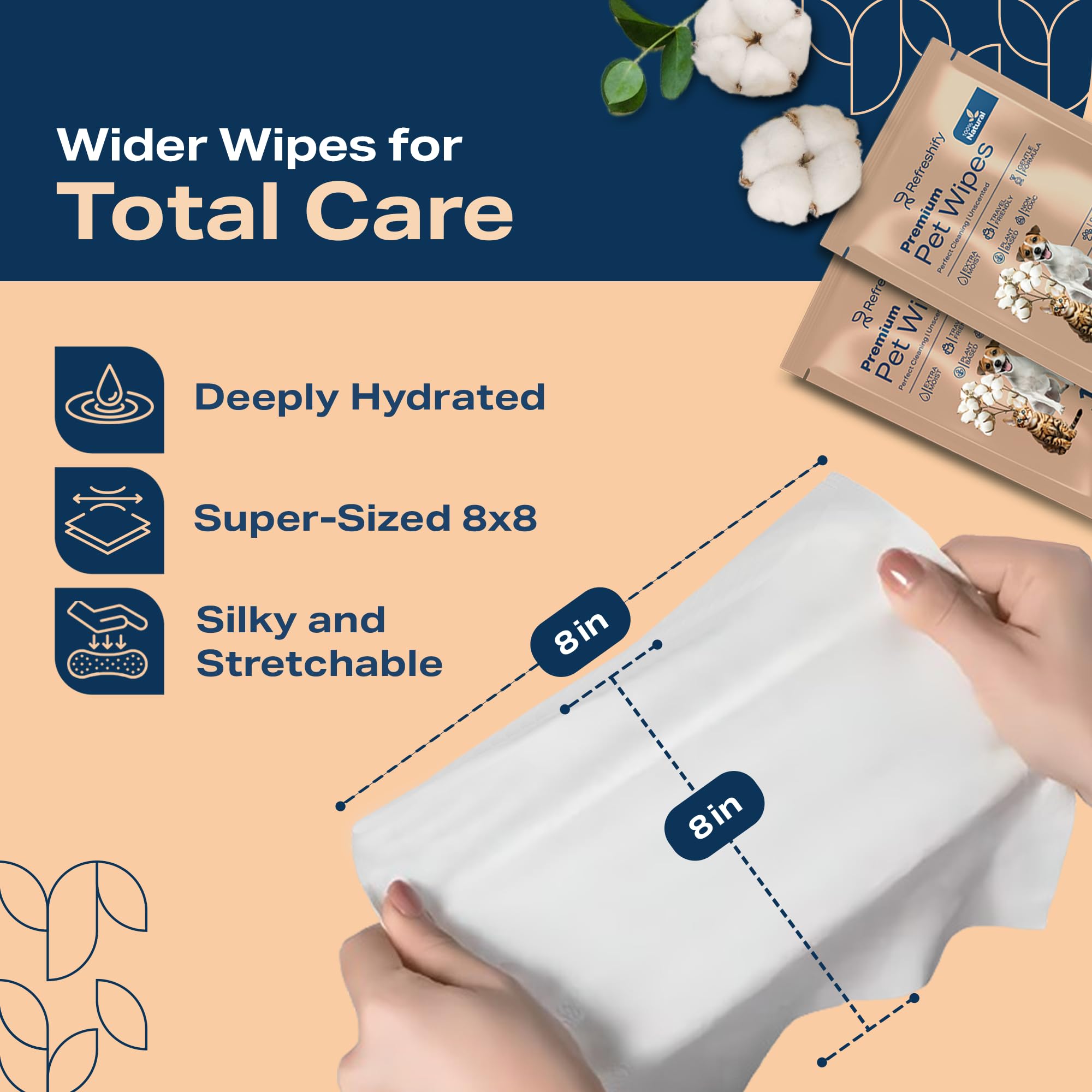REFRESHIFY odor-control wipes for pets, freshen after park play.