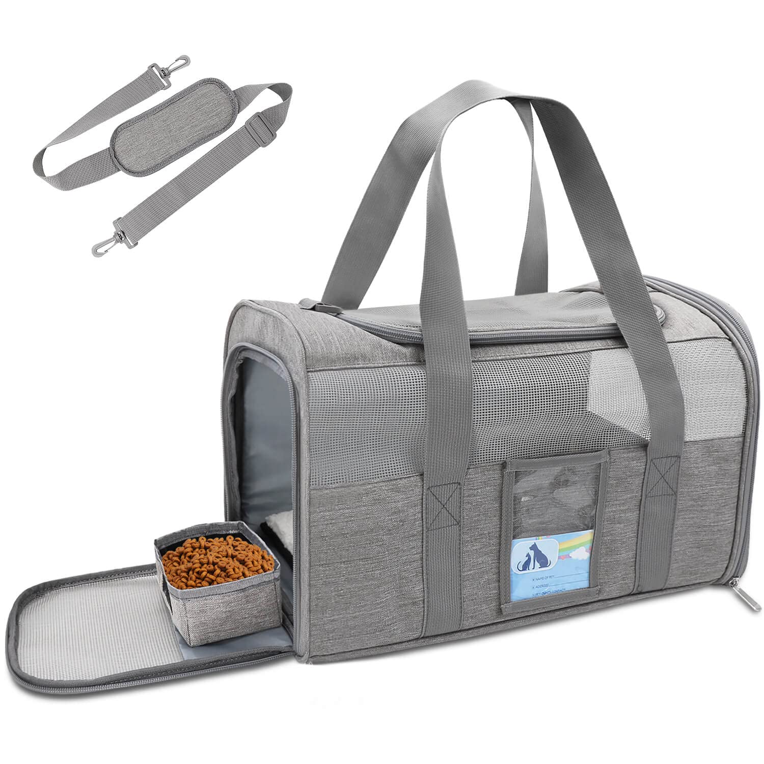 Refrze Cat Carrier folds flat for compact storage
