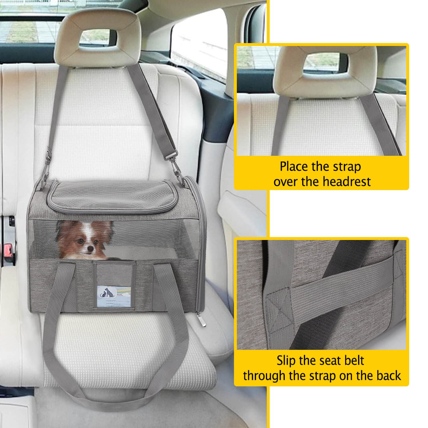 Refrze Cat Carrier includes soft washable fleece pad for comfort