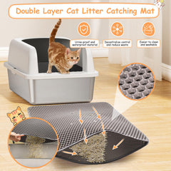 Refrze large 20x14x12-inch litter box accommodates bigger cats comfortably.