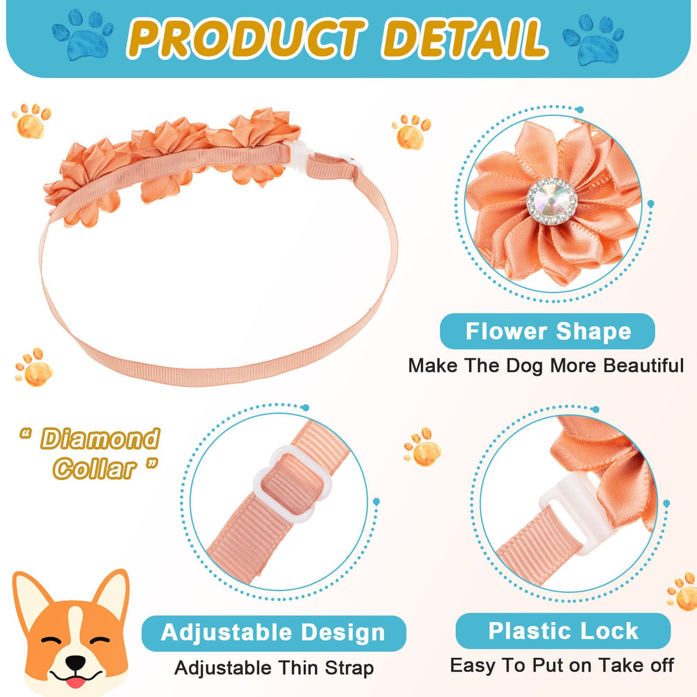 Reginary adjustable pet collar with elastic back for comfortable wear.