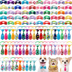 Reginary dog bow tie set with variety patterns for daily pet styling
