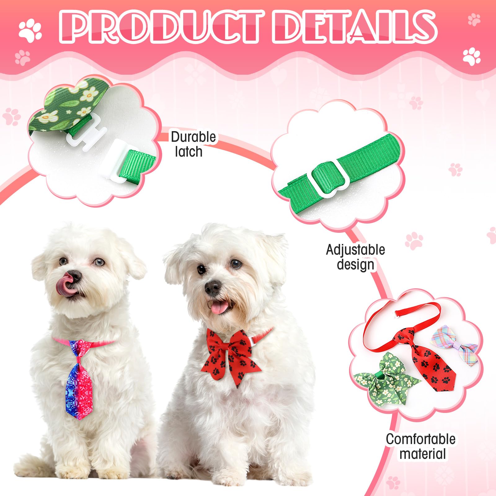 Reginary adjustable collars provide a comfortable fit for small to medium pets.