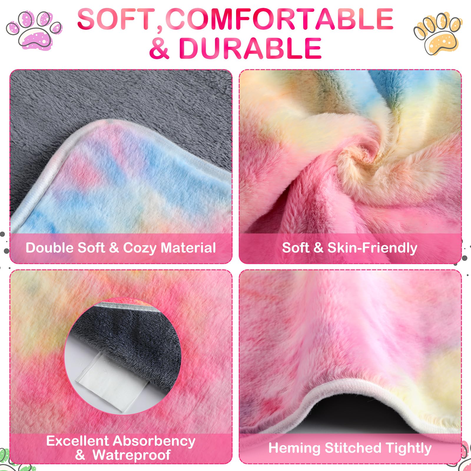 Reginary soft fleece guinea pig blanket with waterproof layer