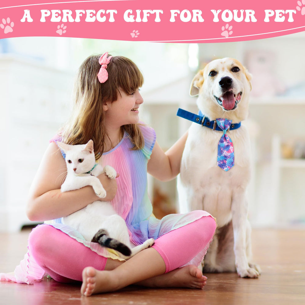 Reginary tie-dye pet accessories set ideal for holidays.