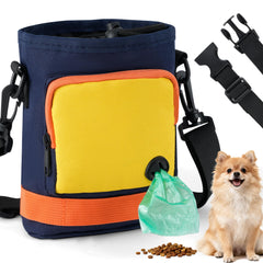Relahous dog treat pouch with two pockets for easy access on walks.