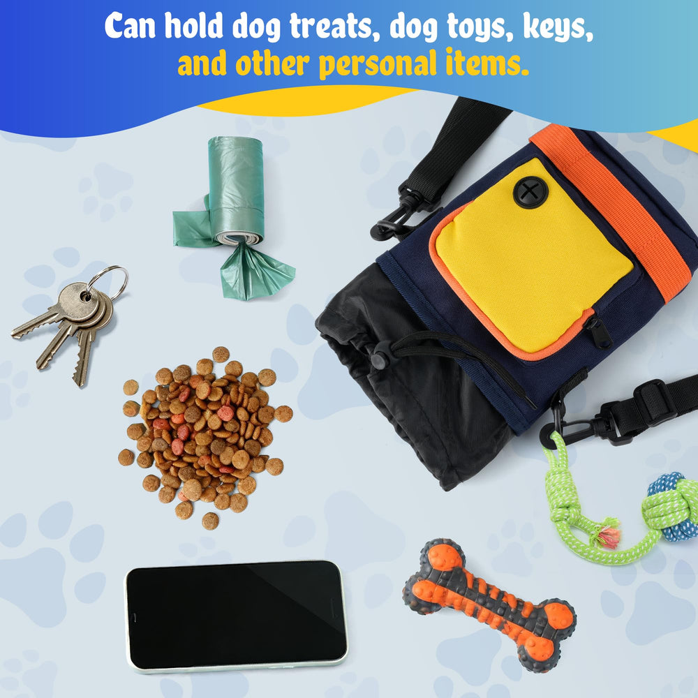 Relahous treat bag with adjustable shoulder or waist strap for comfort.