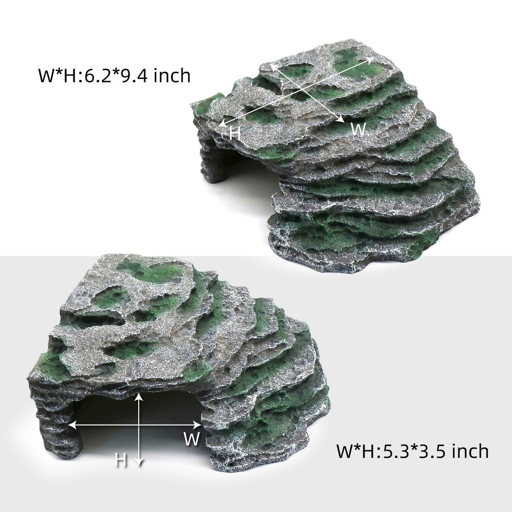 RELAQCC bearded dragon basking platform top view supports comfortable temperature exposure.