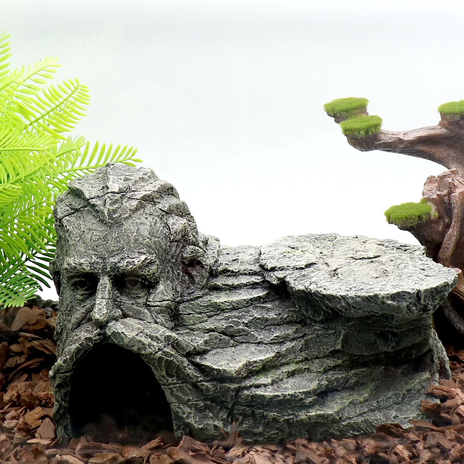 relaqcc Gecko Hide Cave entry provides a secure retreat for geckos
